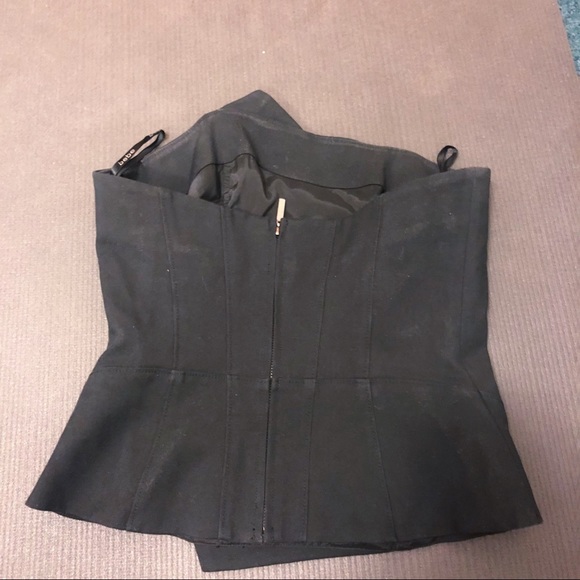 Black Structured Bustier Top - Picture 5 of 5